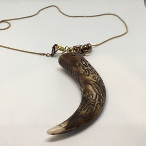 Large Tusk Design on Necklace
